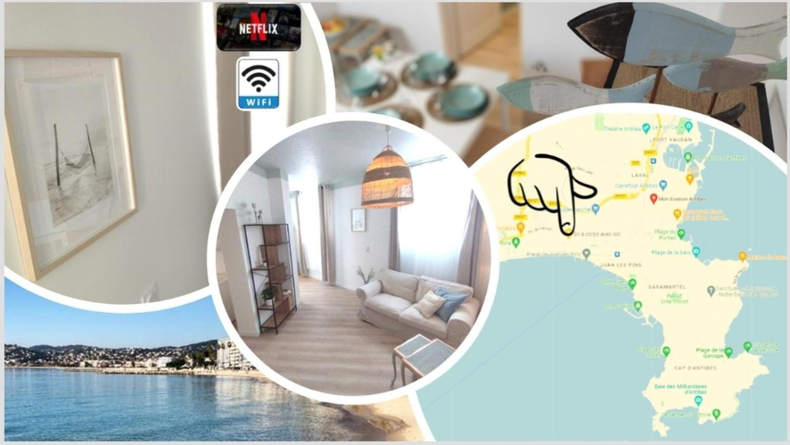 Plage & Confort 3 Pieces Parking Clim Et Wifi Антиб Экстерьер фото